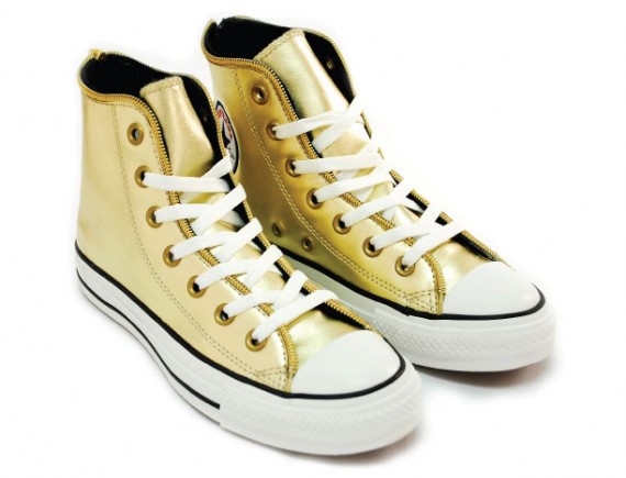 metallic gold converse shoes